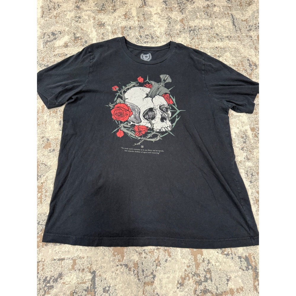 Bungie Destiny 2 The Chasm of Screams Skull Rose Graphic T-Shirt Mens XL Black‎